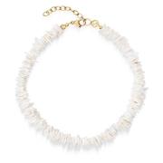 Nialaya Women's White Puka Shell Necklace Yellow, Dam