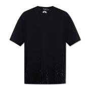 Dsquared2 T-shirt med skimrande applikationer Black, Herr