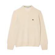 Lacoste Ull Rundhals Tröja (Vit) Beige, Herr