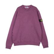 Stone Island Diagonal Fleece 'Old' Effect Sweater Purple, Herr