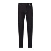 Dolce & Gabbana Slim-Fit Jeans med Logoplakett Blue, Herr