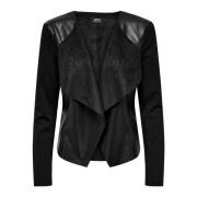 Only Svart Slip On Blazer för Kvinnor Black, Dam