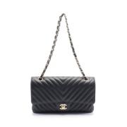 Chanel Vintage Pre-owned Canvas chanel-vskor Black, Dam