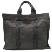 Hermès Vintage Pre-owned Canvas handvskor Gray, Dam