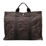 Hermès Vintage Pre-owned Canvas handvskor Gray, Dam