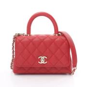 Chanel Vintage Pre-owned Canvas chanel-vskor Red, Dam