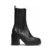 Clergerie Elegant Chelsea-boot med dragkedja Black, Dam