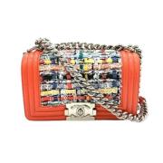 Chanel Vintage Pre-owned Canvas chanel-vskor Orange, Dam