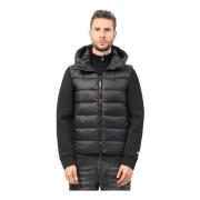 Invicta Svart quiltad jacka med softshell Black, Herr