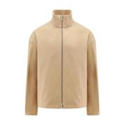 Jil Sander Ekologisk Bomull Logo Patch Jacka Beige, Herr