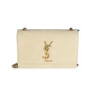 Yves Saint Laurent Vintage Pre-owned Laeder axelremsvskor Beige, Dam