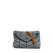 Yves Saint Laurent Vintage Pre-owned Canvas crossbodyvskor Blue, Dam