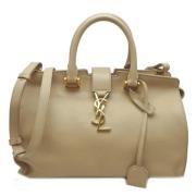 Yves Saint Laurent Vintage Pre-owned Laeder axelremsvskor Beige, Dam