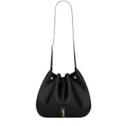 Yves Saint Laurent Vintage Pre-owned Laeder axelremsvskor Black, Dam