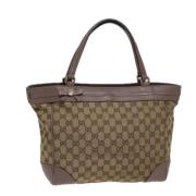 Gucci Vintage Pre-owned Canvas gucci-vskor Beige, Dam