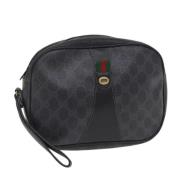 Gucci Vintage Pre-owned Canvas kuvertvskor Black, Dam