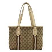 Gucci Vintage Pre-owned Canvas gucci-vskor Beige, Dam