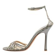 Jimmy Choo Pre-owned Pre-owned Satin sandaler Gray, Dam