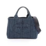 Prada Vintage Pre-owned Denim totevskor Blue, Dam