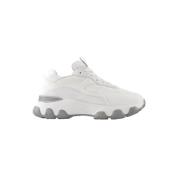 Hogan Svarta tyg sneakers med 5,5 cm klack White, Dam