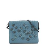 Bottega Veneta Vintage Pre-owned Laeder plnbcker Blue, Dam