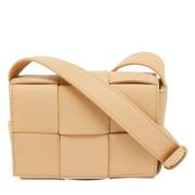 Bottega Veneta Vintage Pre-owned Laeder axelremsvskor Beige, Dam