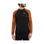 Fred Perry Färgblock Sweatshirt Black, Herr