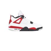 Jordan Röd Cement Retro 4 Sneakers White, Herr