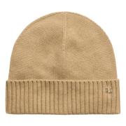 Ralph Lauren Kamel Ullblandning Beanie Mössa Brown, Dam