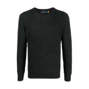 Ralph Lauren Rundhalsstickat Black, Herr