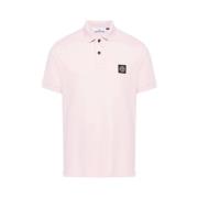 Stone Island Stilig Polo Tröja för Män Pink, Herr