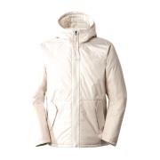 The North Face Beige Polyester Hoodie Jacka 2022 White, Herr