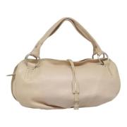 Celine Vintage Pre-owned Laeder handvskor Beige, Dam