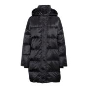 My Essential Wardrobe Quiltad Pufferjacka med huva Black, Dam