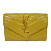 Yves Saint Laurent Vintage Pre-owned Laeder plnbcker Yellow, Dam