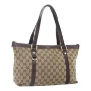 Gucci Vintage Pre-owned Canvas gucci-vskor Beige, Dam