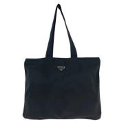 Prada Vintage Pre-owned Canvas totevskor Black, Dam