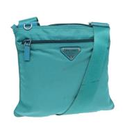 Prada Vintage Pre-owned Nylon prada-vskor Blue, Dam