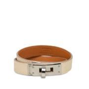 Hermès Vintage Pre-owned Laeder armband White, Dam