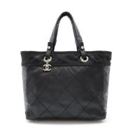 Chanel Vintage Pre-owned Canvas chanel-vskor Black, Dam