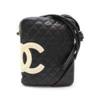 Chanel Vintage Pre-owned Laeder crossbodyvskor Black, Dam