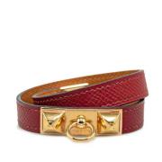 Hermès Vintage Pre-owned Laeder armband Red, Dam