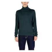 Calvin Klein Merino Ull Turtle Neck Tröja Green, Herr