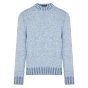 Gran Sasso Lyxig Cashmere Blandning Stickat Plagg Blue, Herr