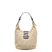 Fendi Vintage Pre-owned Canvas handvskor Beige, Dam