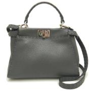 Fendi Vintage Pre-owned Laeder handvskor Gray, Dam