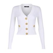 Balmain Vita Tröjor för Kvinnor White, Dam