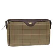 Burberry Vintage Pre-owned Canvas axelremsvskor Brown, Dam