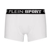 Plein Sport Vita Boxershorts med Logotyp White, Herr