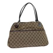 Gucci Vintage Pre-owned Canvas gucci-vskor Beige, Dam